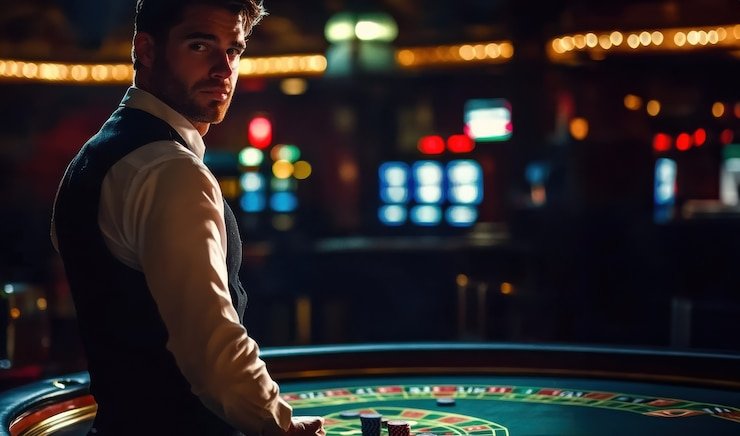 Live Dream Number studio at ldbplay slot with dealer drawing numbered balls in HD broadcast